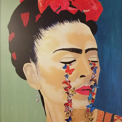 Picture painted by John McDonald of his mexican heroine artist
