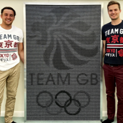 The Team GB logo made out of dice
