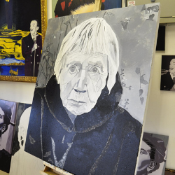 Artwork displayed in John's studio