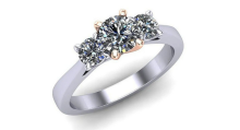 Platinum and diamond engagement ring
