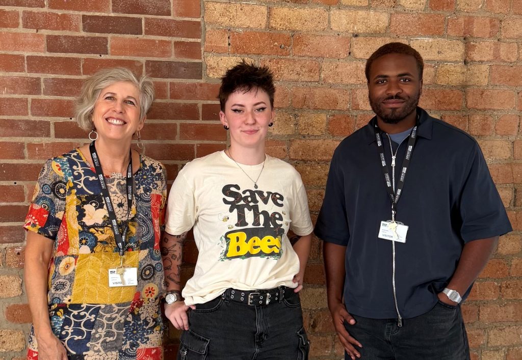 Student residency award winners Gabby Distin, Libby Palmer and Adoniah Haslam