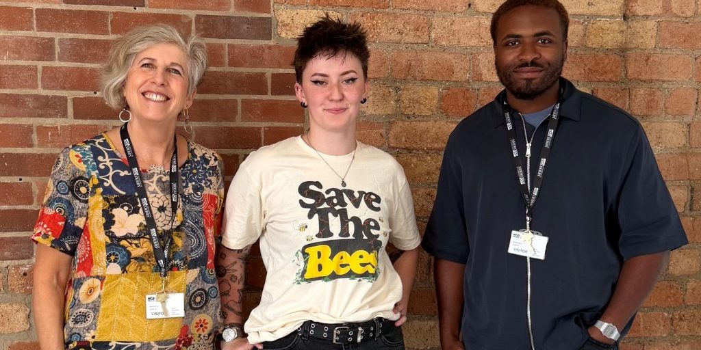 Student residency award winners Gabby Distin, Libby Palmer and Adoniah Haslam