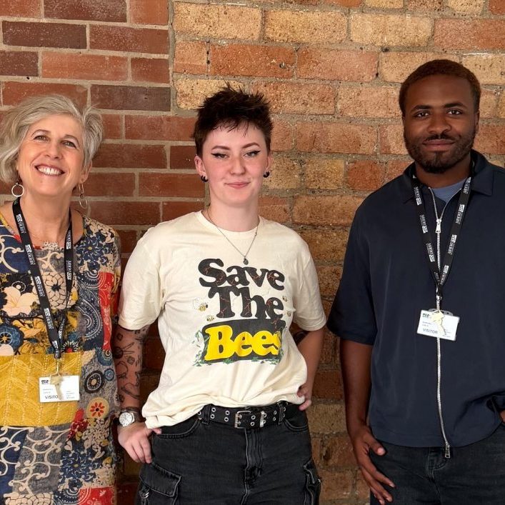 Student residency award winners Gabby Distin, Libby Palmer and Adoniah Haslam