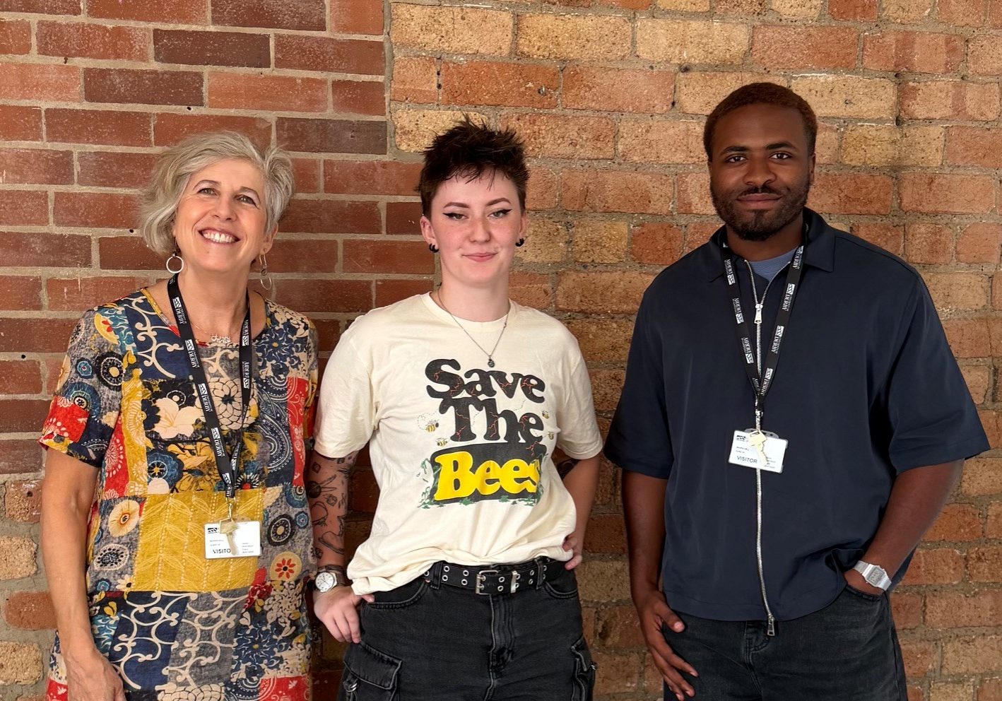 Student residency award winners Gabby Distin, Libby Palmer and Adoniah Haslam