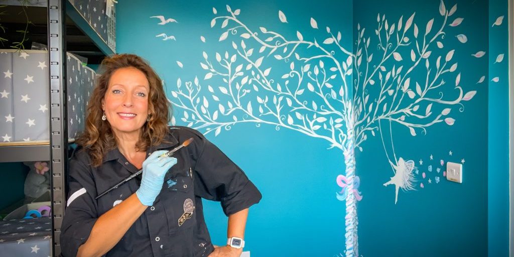 Magical Memory tree mural by Pictoria August 2023 at Me and Dee-2